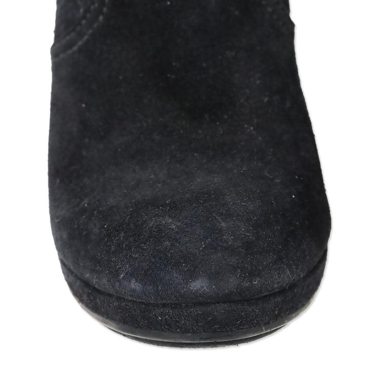 Prada Sport Black Suede Wedge Boot