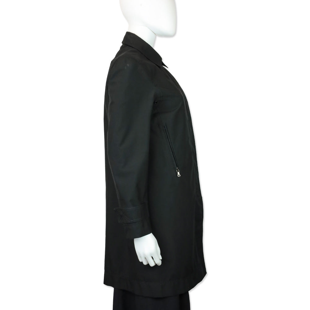 Prada Sport Black Zip Up Mid-Length Rain Jacket