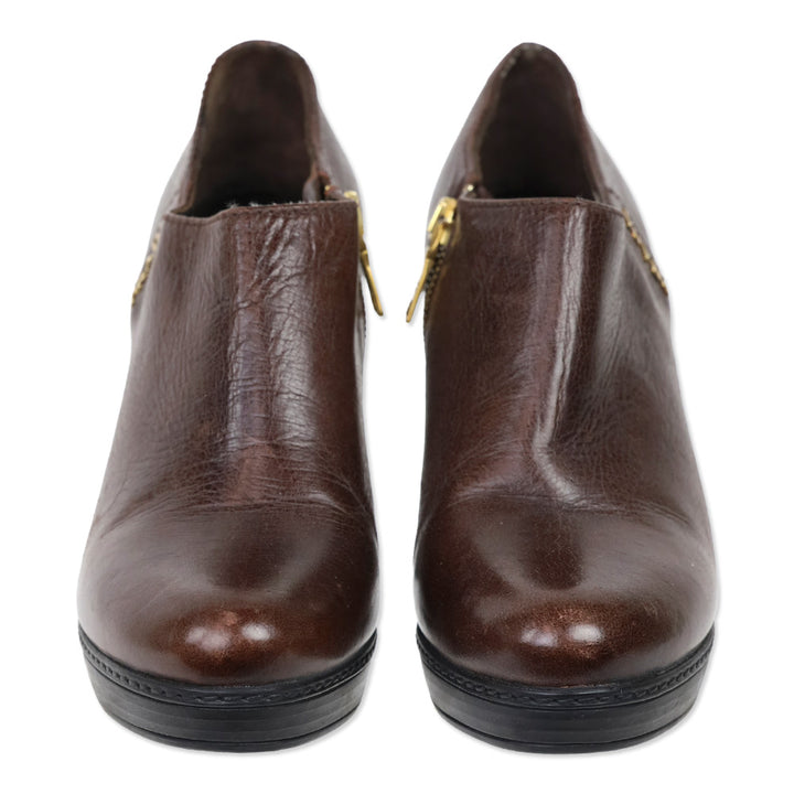 Prada Sport Brown Leather Heeled Bootie