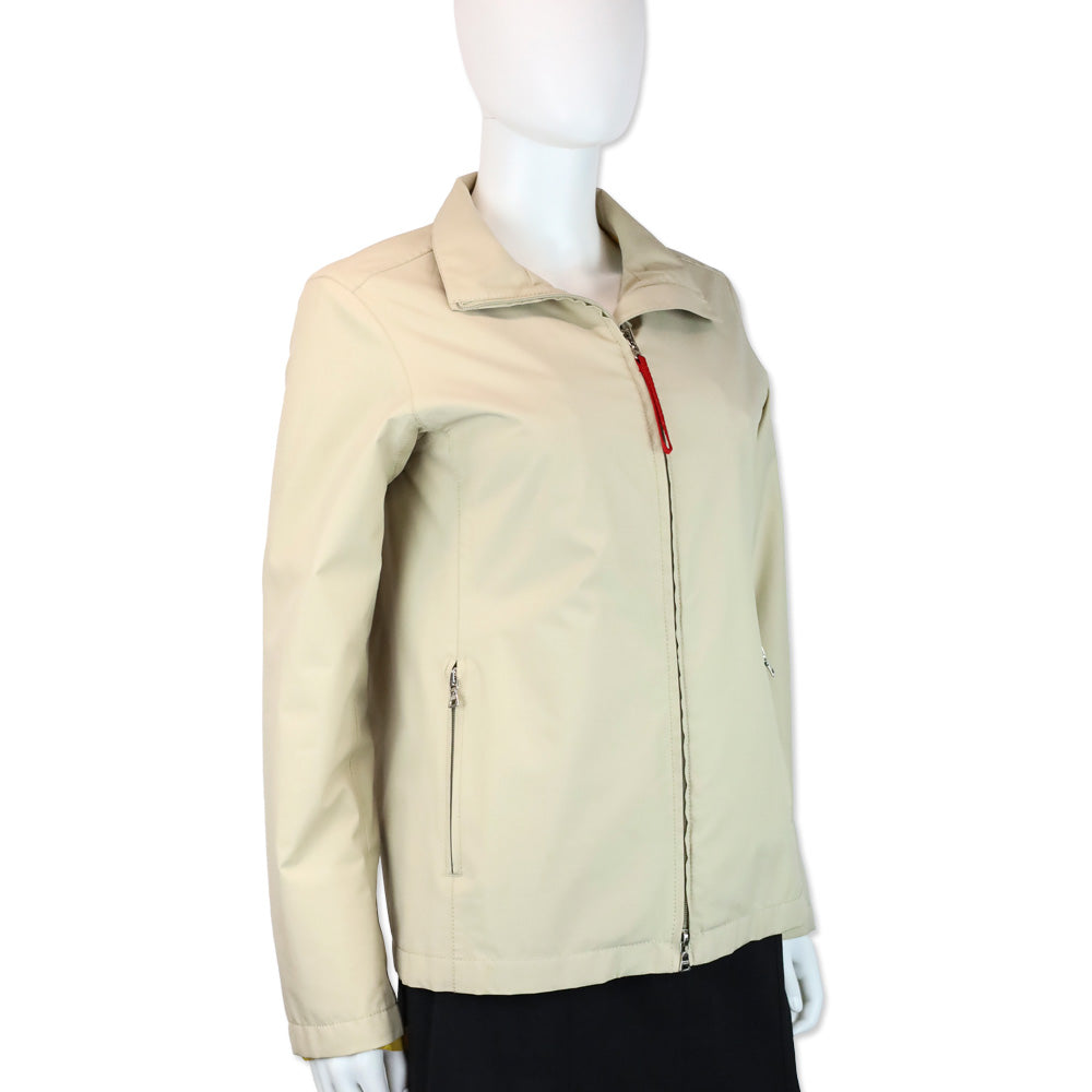 Prada Sport GORE-TEX 280378 Beige Yellow Nylon Blouson Zip-Up Blouson Jacket