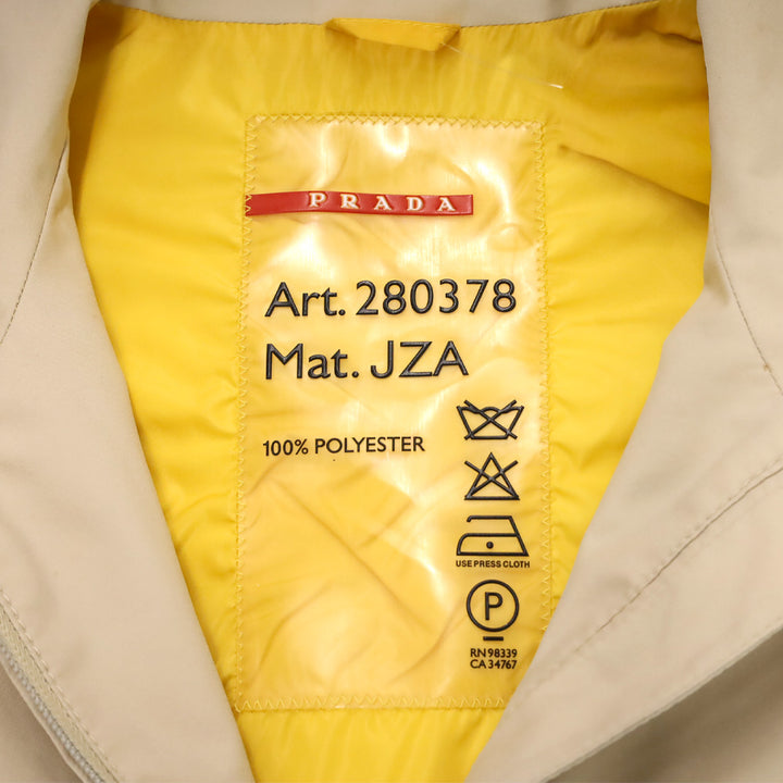 Prada Sport GORE-TEX 280378 Beige Yellow Nylon Blouson Zip-Up Blouson Jacket