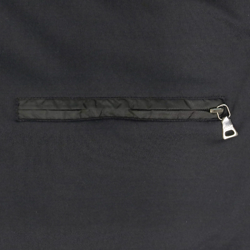Prada Sport Red Tab Black Stretch T-Shirt with Zip Pocket