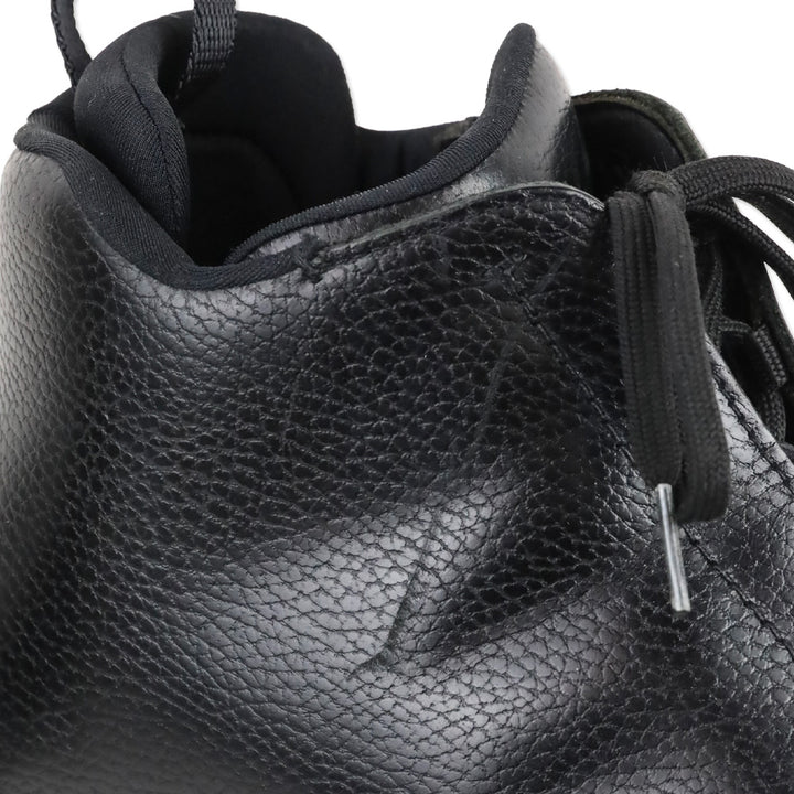 Prada Vintage Black Leather Vibram Sole Derby Boots