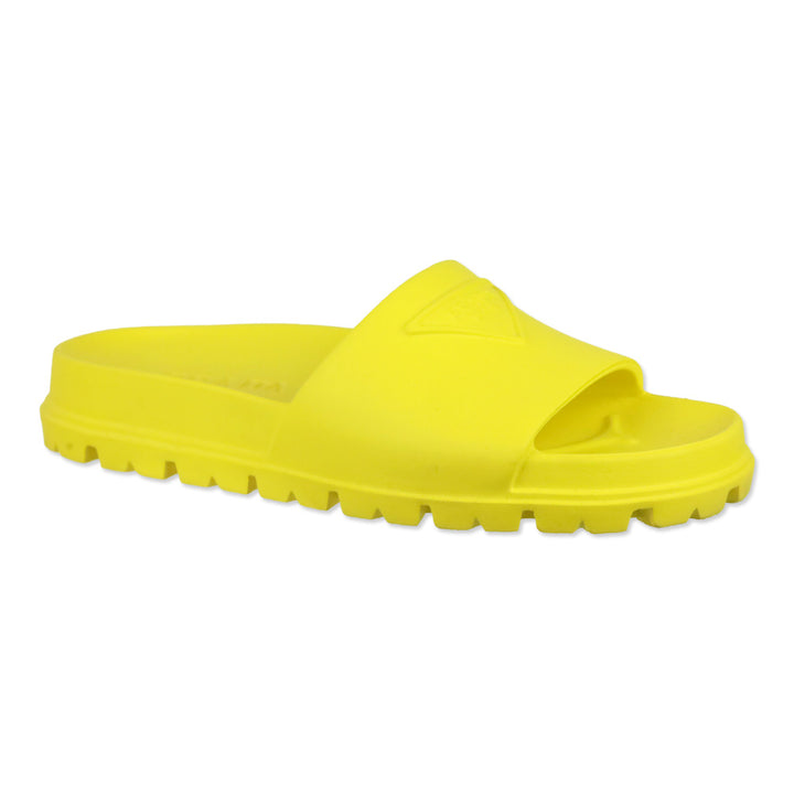Prada Yellow Rubber Soft Slides