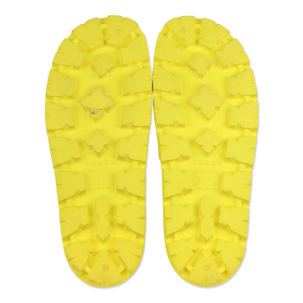 Prada Yellow Rubber Soft Slides