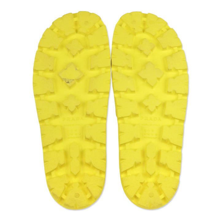 Prada Yellow Rubber Soft Slides