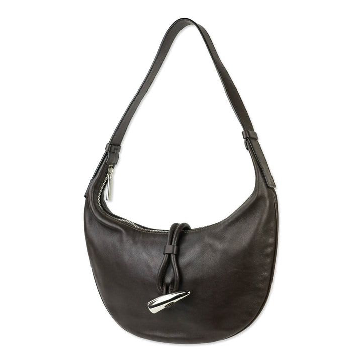 Burberry Brown Leather Toggle Shoulder Bag