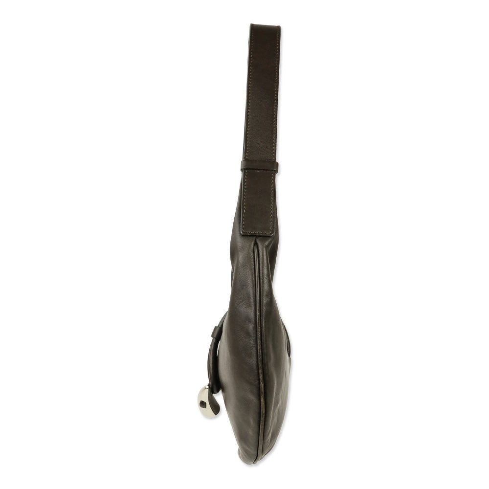 Burberry Brown Leather Toggle Shoulder Bag