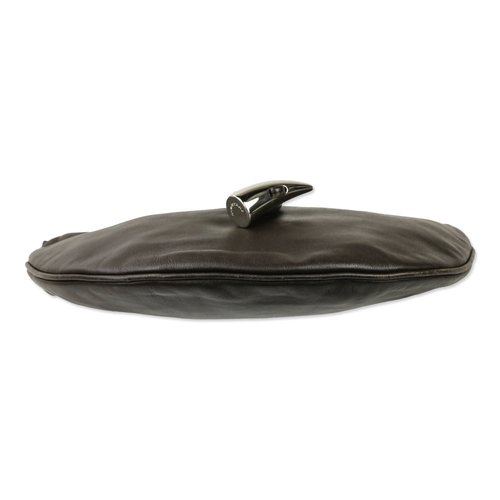 Burberry Brown Leather Toggle Shoulder Bag