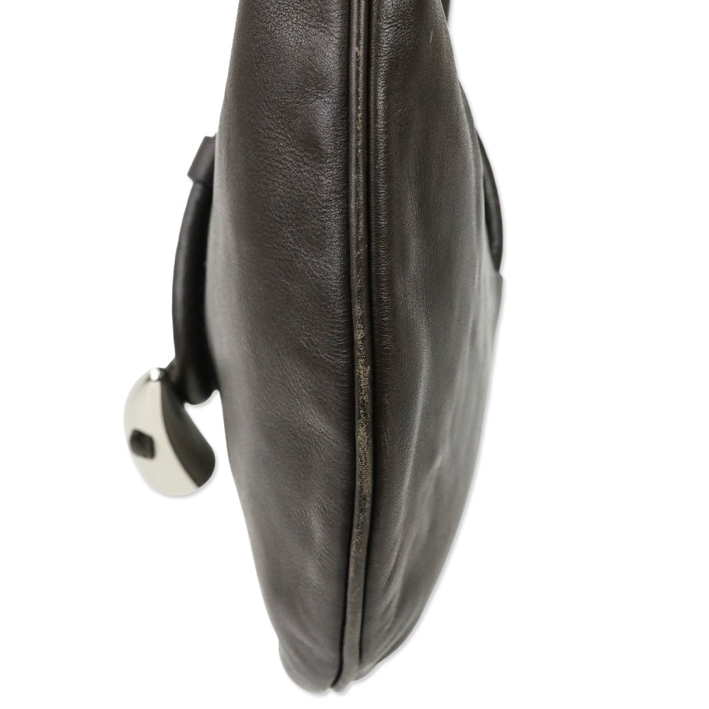 Burberry Brown Leather Toggle Shoulder Bag