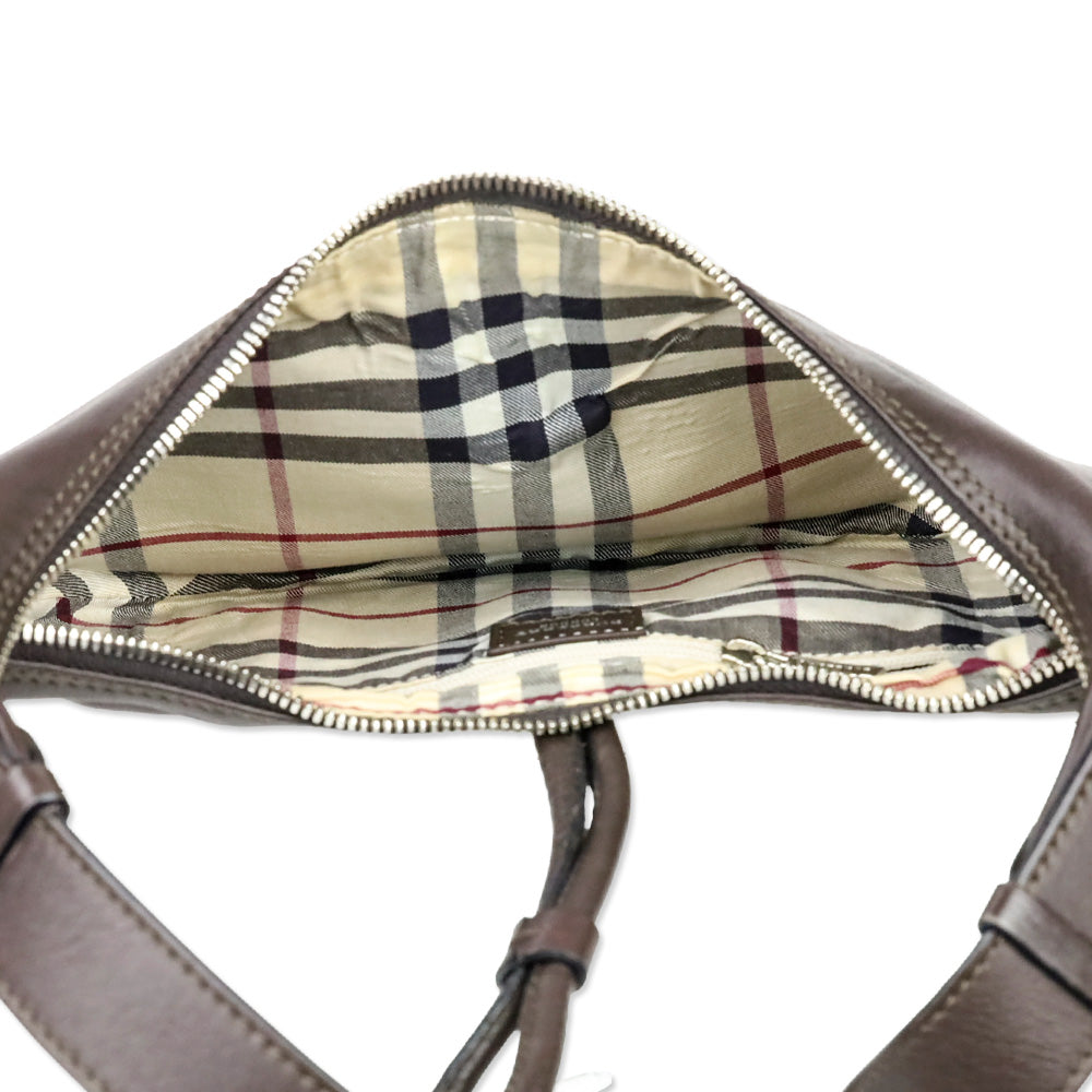 Burberry Brown Leather Toggle Shoulder Bag