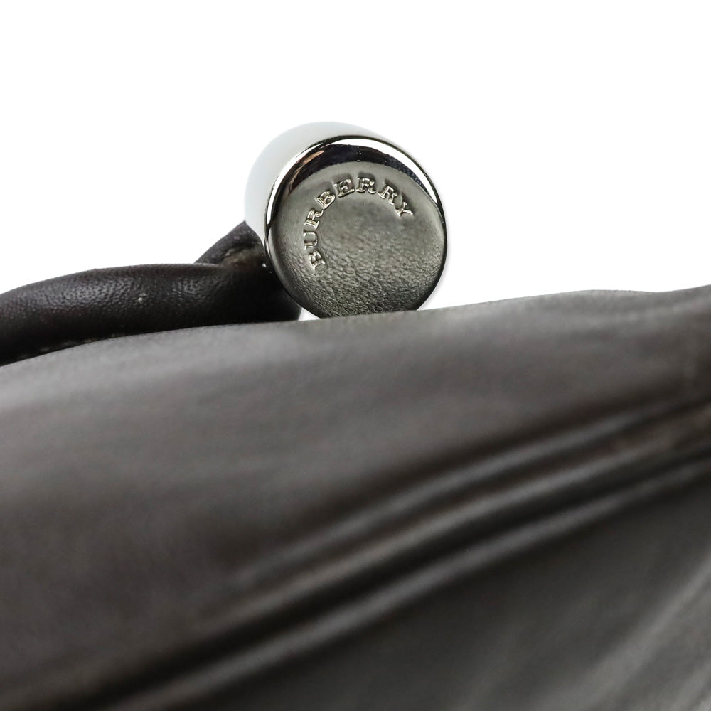 Burberry Brown Leather Toggle Shoulder Bag