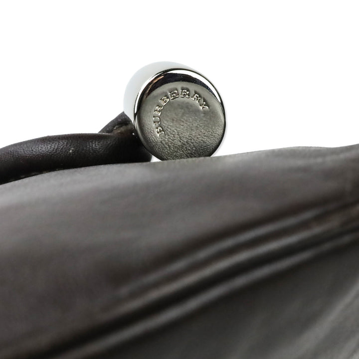 Burberry Brown Leather Toggle Shoulder Bag