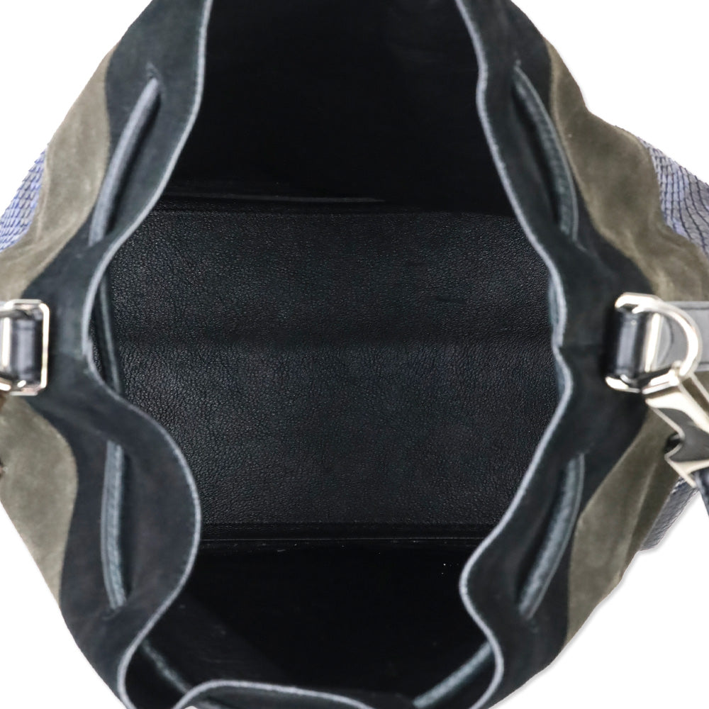 Proenza Schoulder Multi Patchwork Leather Medium Bucket Bag
