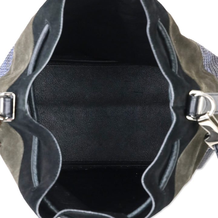 Proenza Schoulder Multi Patchwork Leather Medium Bucket Bag