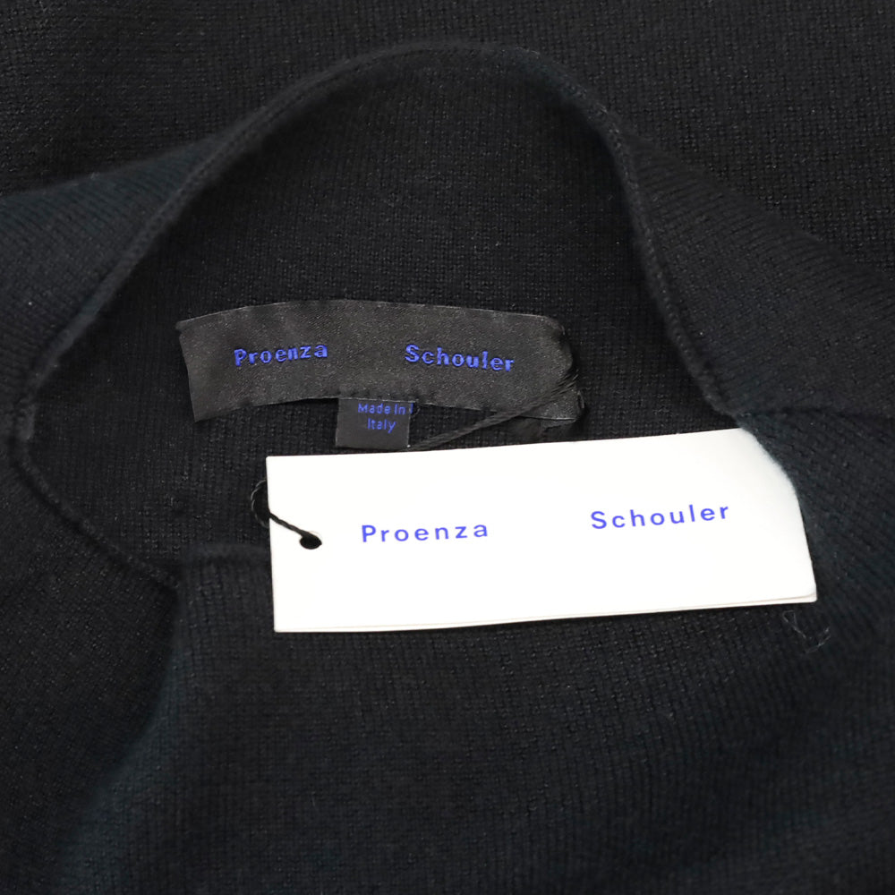 Proenza Schouler Black Cashmere Heart Cut-Out Turtleneck