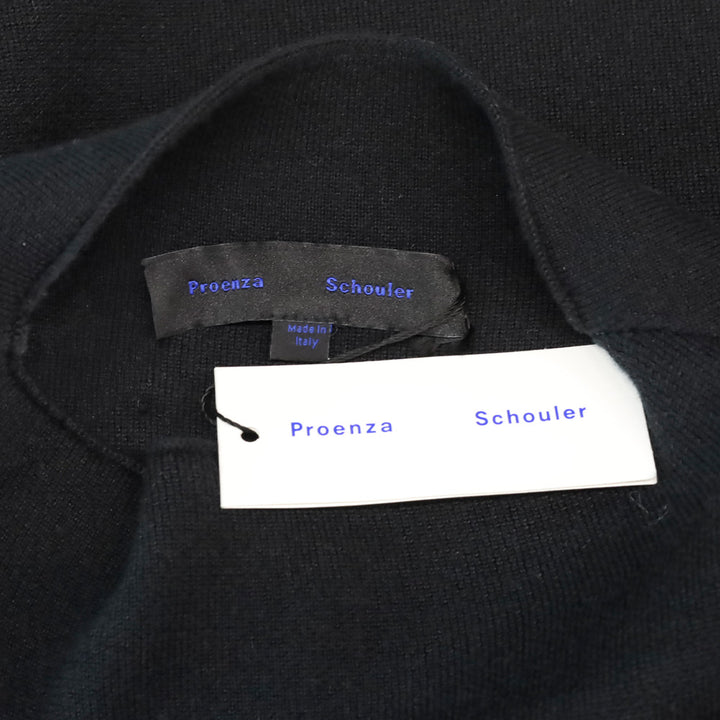 Proenza Schouler Black Cashmere Heart Cut-Out Turtleneck