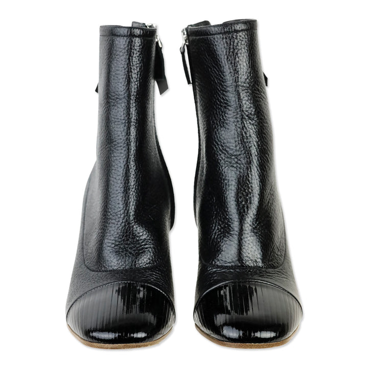 Proenza Schouler Black Leather 70 Eyelet Boots