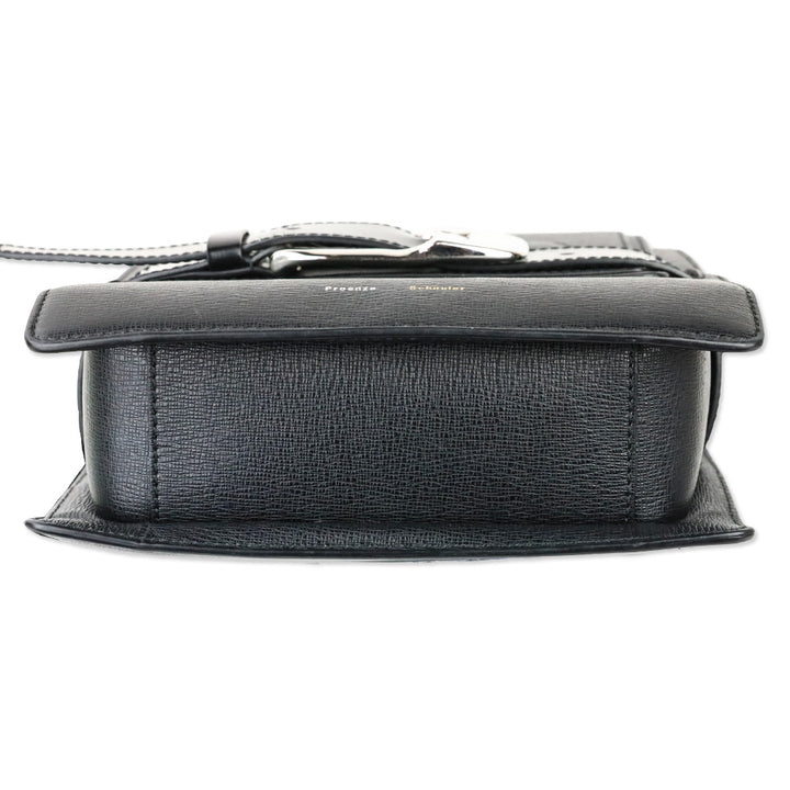 Proenza Schouler Buckle Trapeze Black Grained Leather Bag