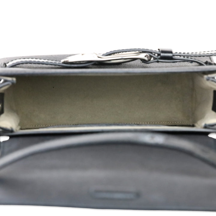 Proenza Schouler Buckle Trapeze Black Grained Leather Bag