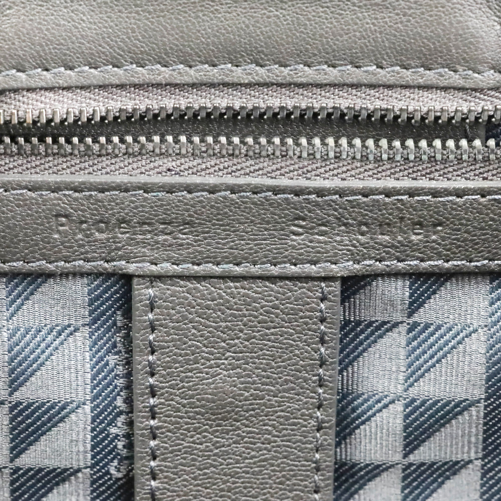 Proenza Schouler Dark Grey Leather Fringe Medium PS1 Satchel Bag