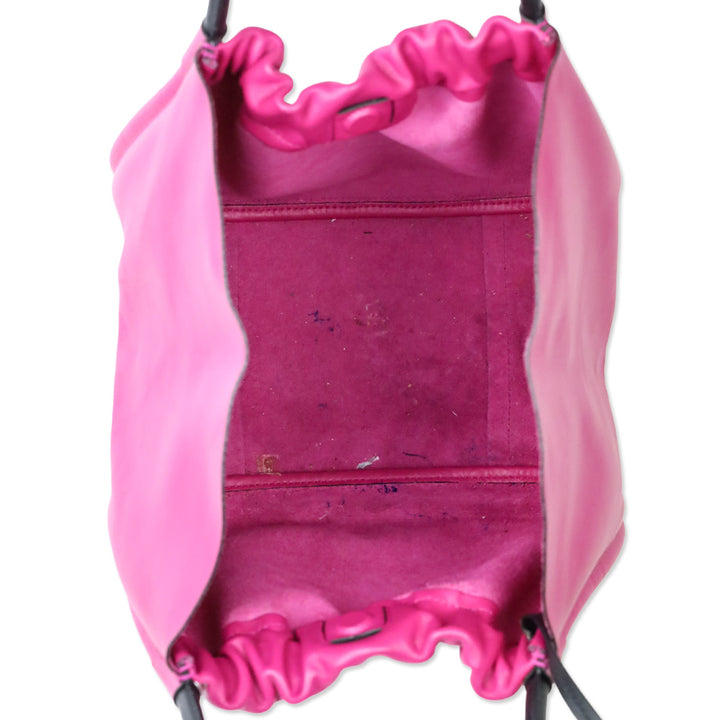 Proenza Schouler Large Ruched Pink Leather Tote