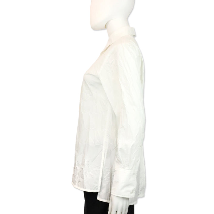 Proenza Schouler White Cotton Blend Button Up Shirt