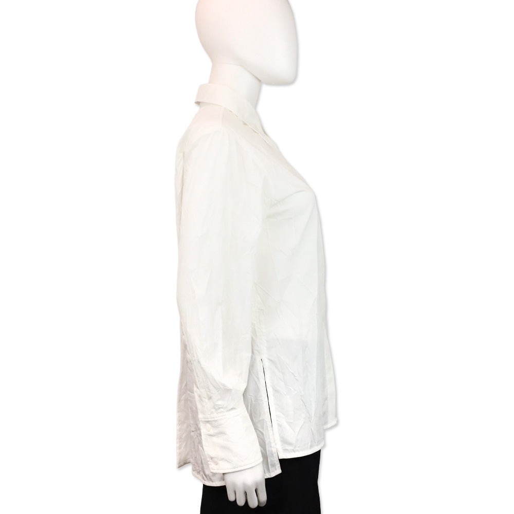 Proenza Schouler White Cotton Blend Button Up Shirt