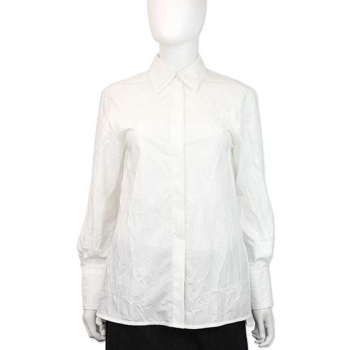 Proenza Schouler White Cotton Blend Button Up Shirt