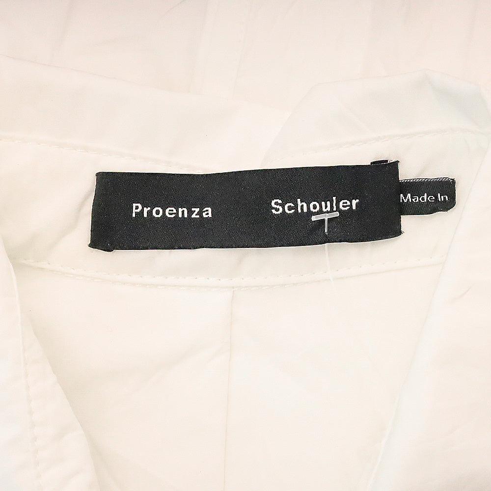 Proenza Schouler White Cotton Blend Button Up Shirt