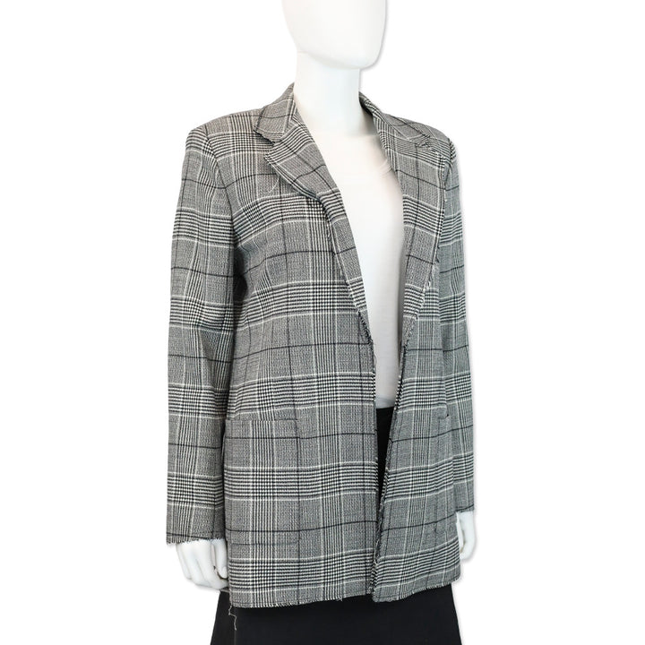 Proenza Schouler Oversized Glen-Plaid Wool Suiting Blazer
