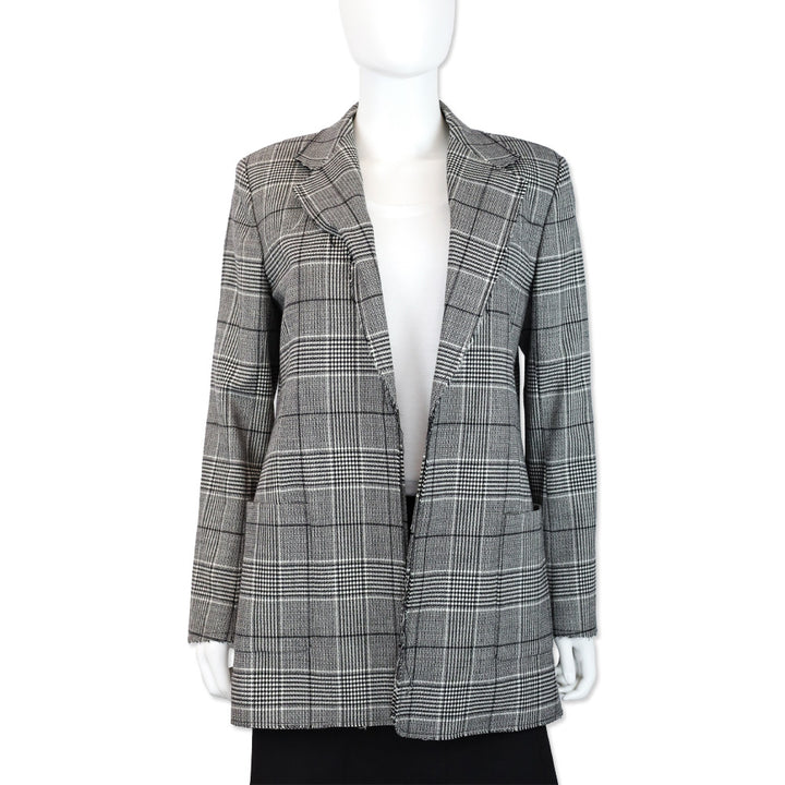 Proenza Schouler Oversized Glen-Plaid Wool Suiting Blazer