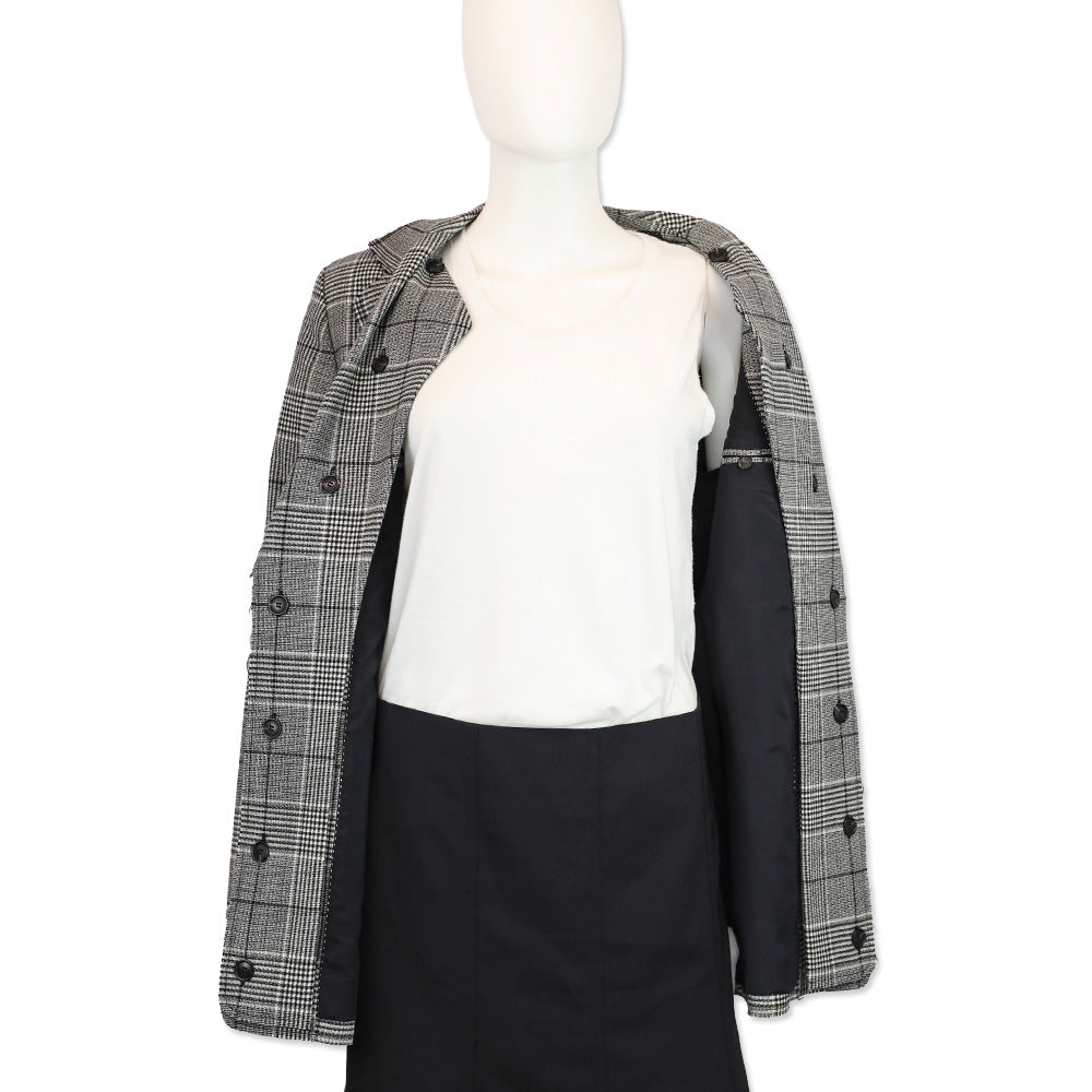 Proenza Schouler Oversized Glen-Plaid Wool Suiting Blazer