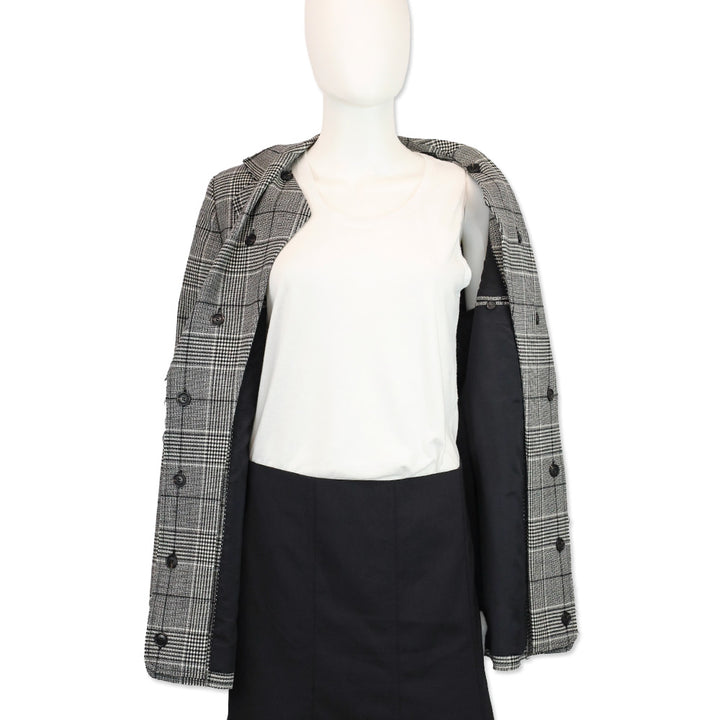 Proenza Schouler Oversized Glen-Plaid Wool Suiting Blazer