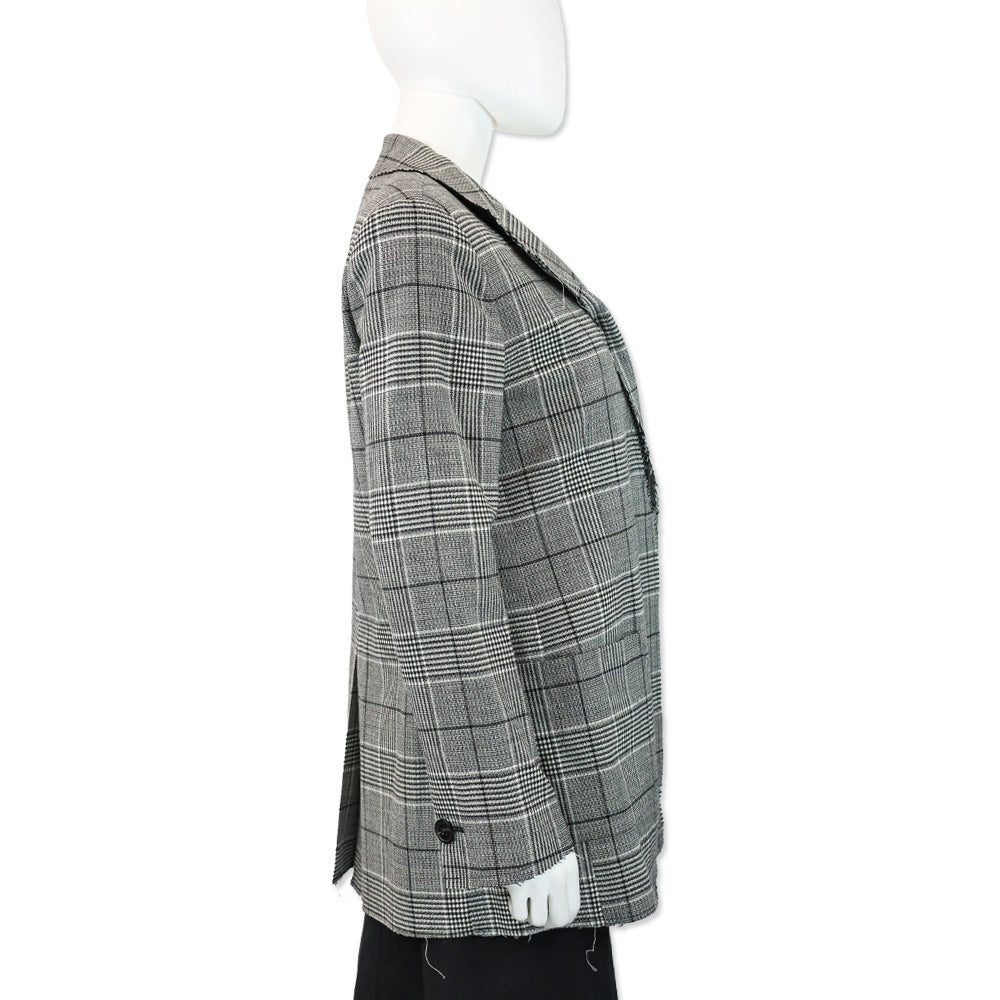 Proenza Schouler Oversized Glen-Plaid Wool Suiting Blazer