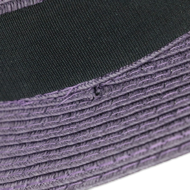 Purple Small Round Straw Hat
