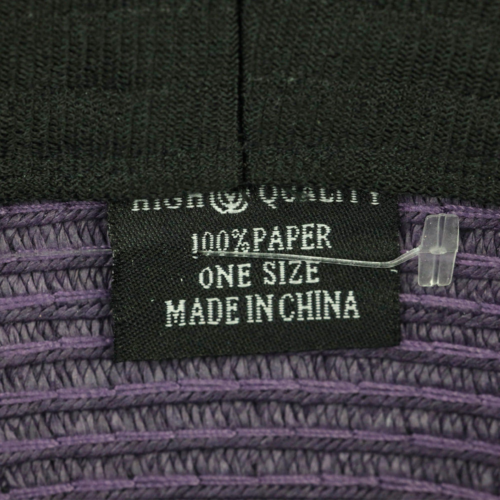 Purple Small Round Straw Hat