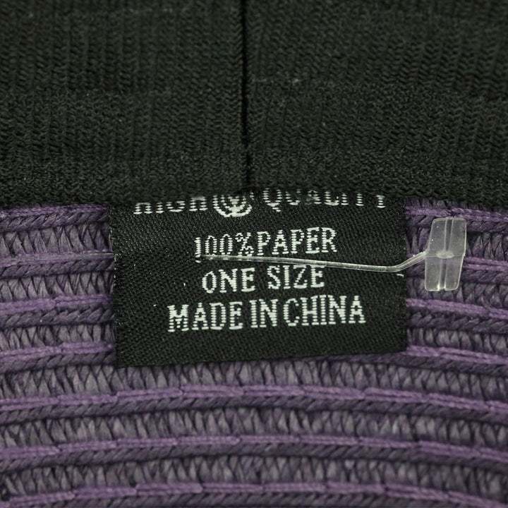 Purple Small Round Straw Hat