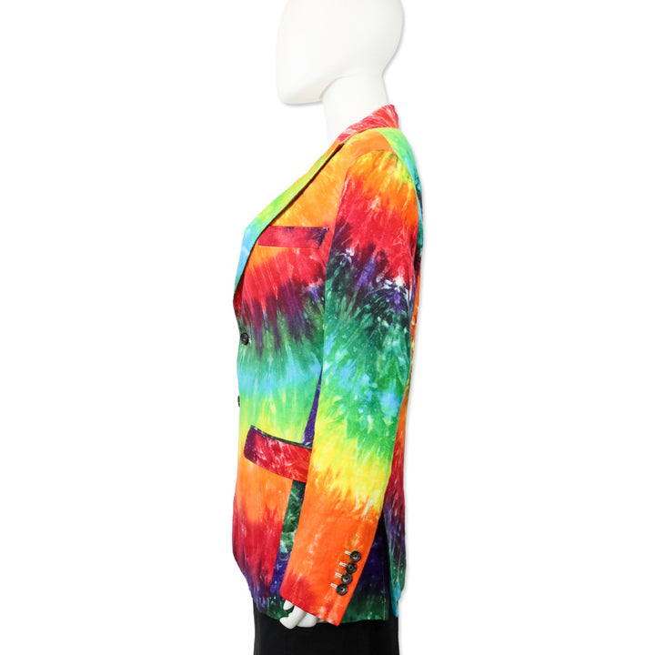 R13 Tie Dye Linen Boyfriend Blazer