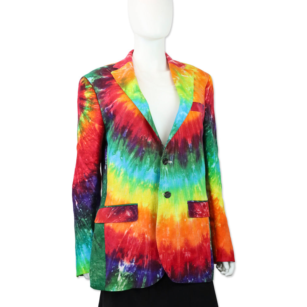 R13 Tie Dye Linen Boyfriend Blazer