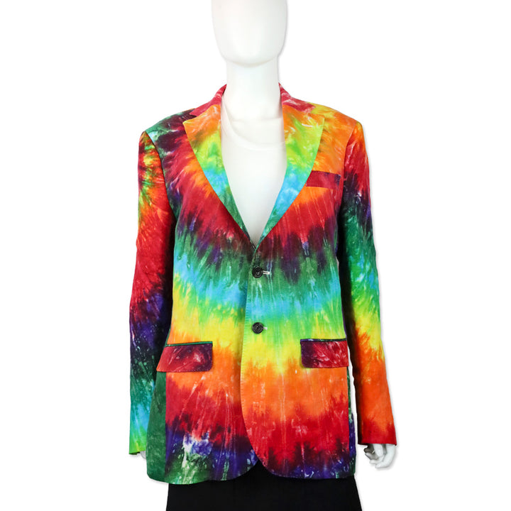R13 Tie Dye Linen Boyfriend Blazer