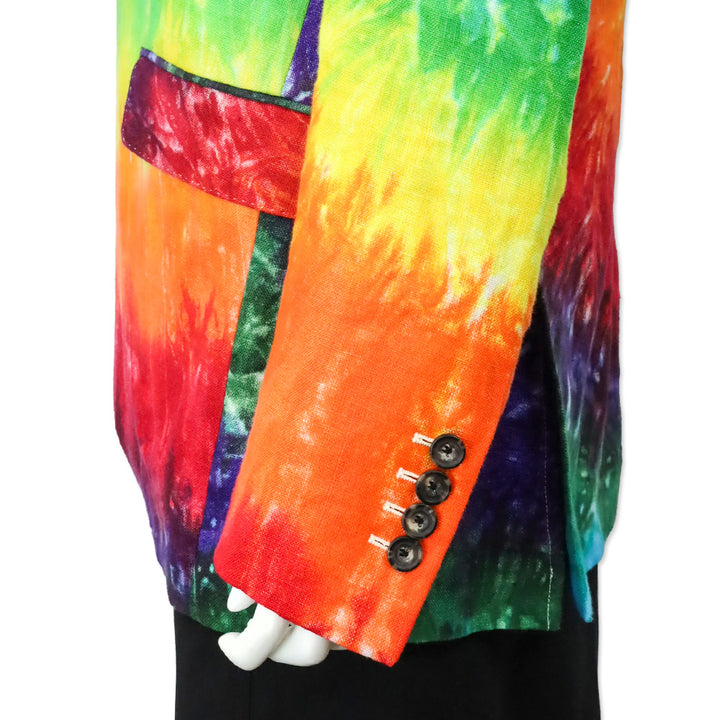 R13 Tie Dye Linen Boyfriend Blazer