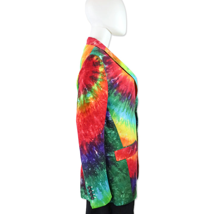 R13 Tie Dye Linen Boyfriend Blazer