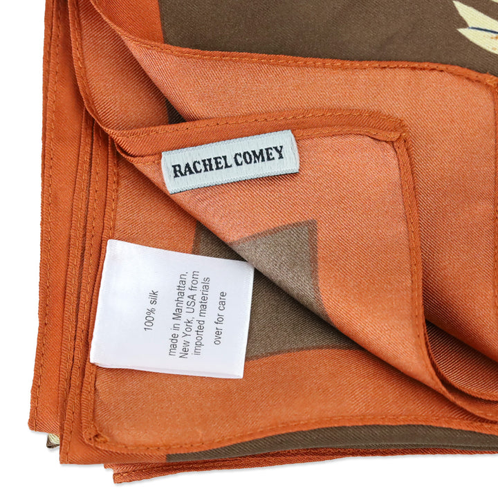 Rachel Comey Brown Pinecone Silk Scarf