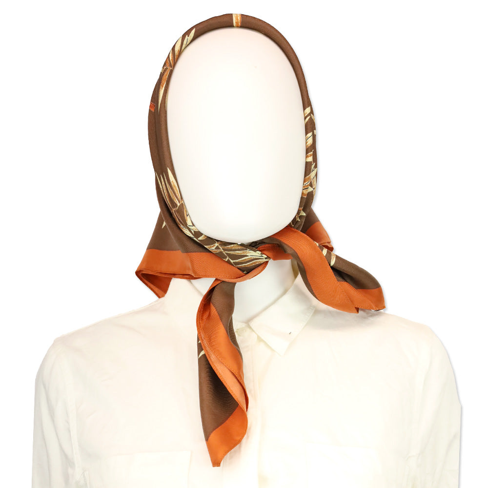 Rachel Comey Brown Pinecone Silk Scarf