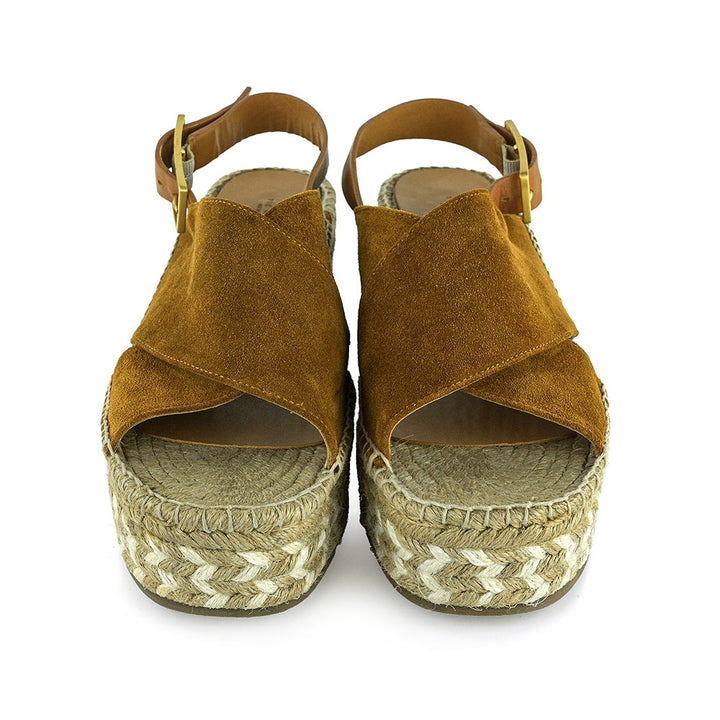 Rag & Bone Tari Tan Suede Espadrille Platform Sandals