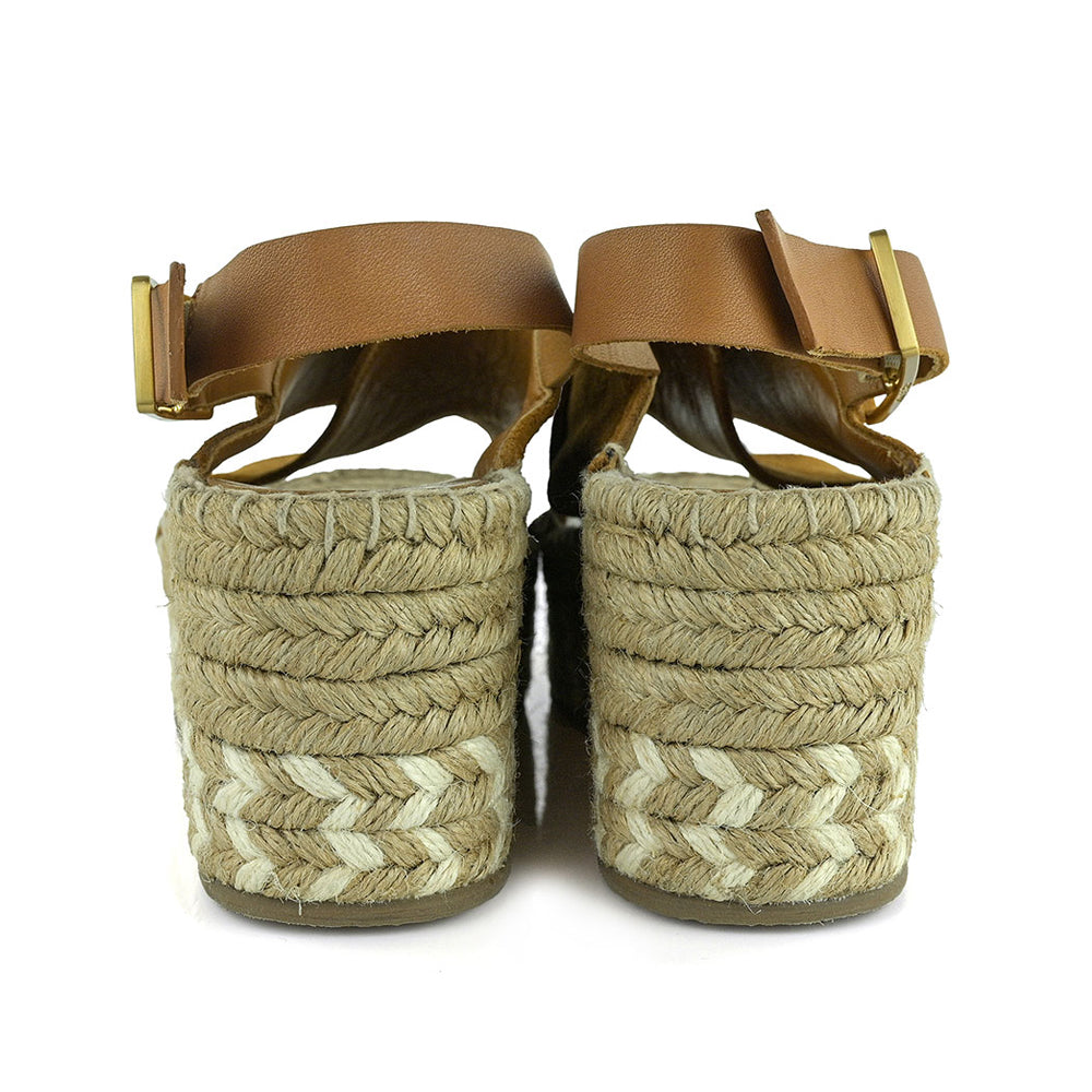 Rag & Bone Tari Tan Suede Espadrille Platform Sandals