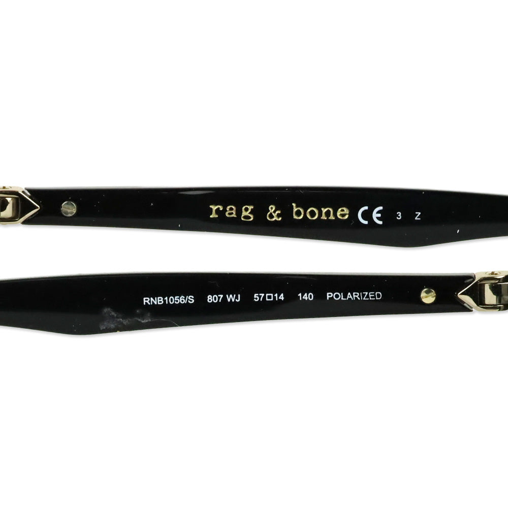 Rag & Bone Black Acetate Serena Sunglasses