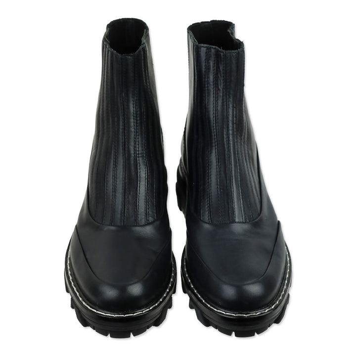 Rag & Bone Black Leather Shawn Chelsea Boots