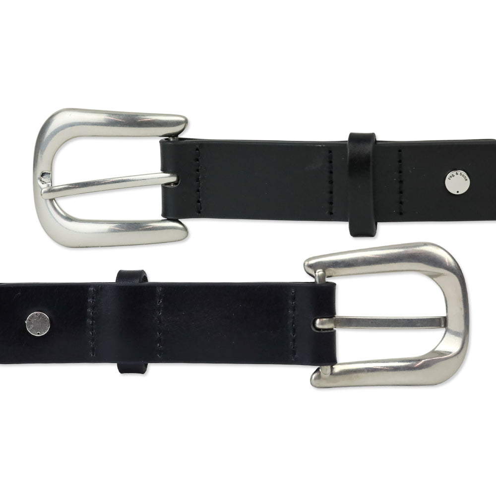 Rag & Bone Black Stevie Leather Belt